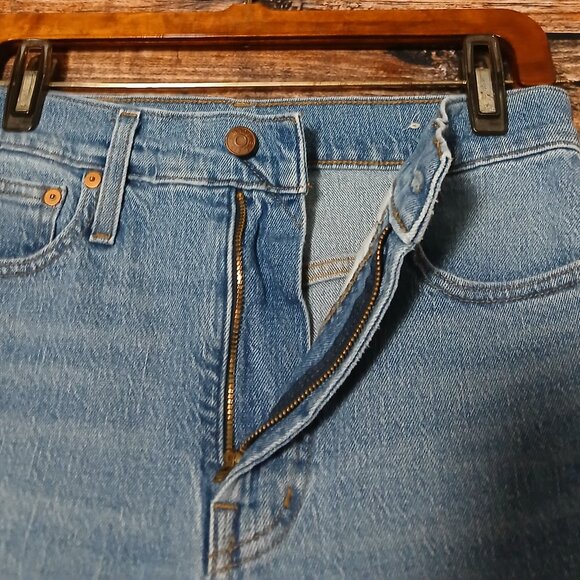 Madewell Jeans 27 Perfect Vintage High Rise Crop Raw Hem Stretch AF691 USA Made - Picture 6 of 11